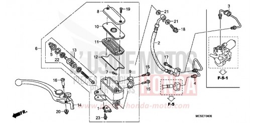 FRONT BRAKE MASTER CYLINDER ST1300AE de 2014